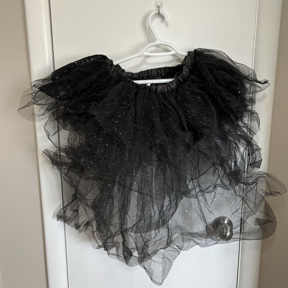Black sparkle high low tutu